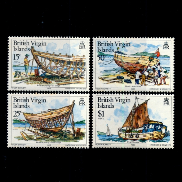 VIRGIN ISLANDS( Ϸ)-#450~3(6)-BOAT BUILDING(Ʈ  ȹ)-1983.7.25