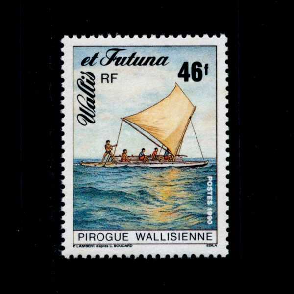 WALLIS AND FUTUNA ISLANDS(и Ǫ )-#399-46f-WALLIS ISLAND PIROGUE( Ǫ   Ƕ󱸾)-1990.11.16