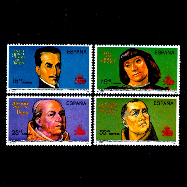 SPAIN(������)-#B187~90(4��)-DISCOVERY OF AMERICA,500TH ANNIV. 1992(�̴�� �߰� 500�ֳ�)-1991.10.15��