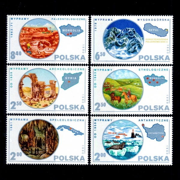 POLAND()-#2390~5(6)-MAP AND FOSSIL(,ȭ)-1980.5.22