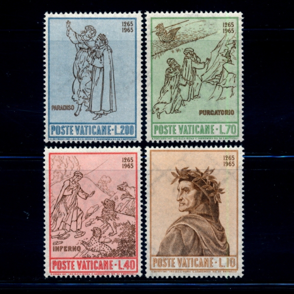 VATICAN CITY(Ƽĭ ñ)-#410~3(4)-BIRTH OF DANTE ALIGHIERI, 700TH ANNIV.( ˸⿡ ź 700ֳ)-1965.5.18