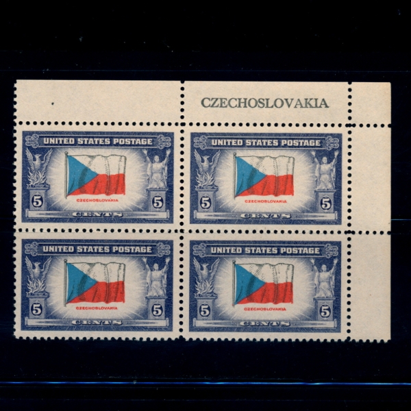 UNITED STATES(̱)-4 -#910-5C-FLAG OF CZECHOSLOVAKIA(üڽιŰ )-1943