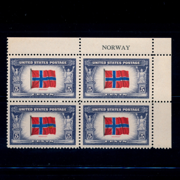 UNITED STATES(̱)-4 -#911-5C-FLAG OF NORWAY(븣 )-1943