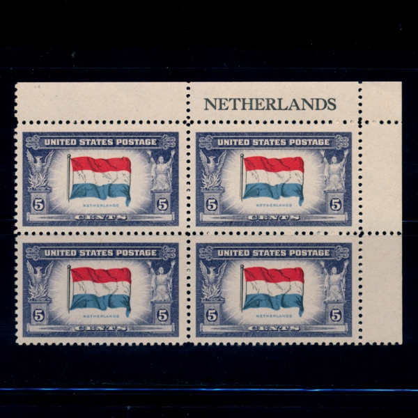 UNITED STATES(̱)-4 -#913-5C-FLAG OF NETHERLANDS(״ )-1943