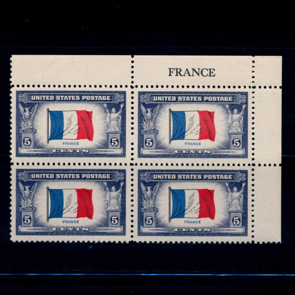 UNITED STATES(̱)-4 -#915-5C-FLAG OF FRANCE( )-1943