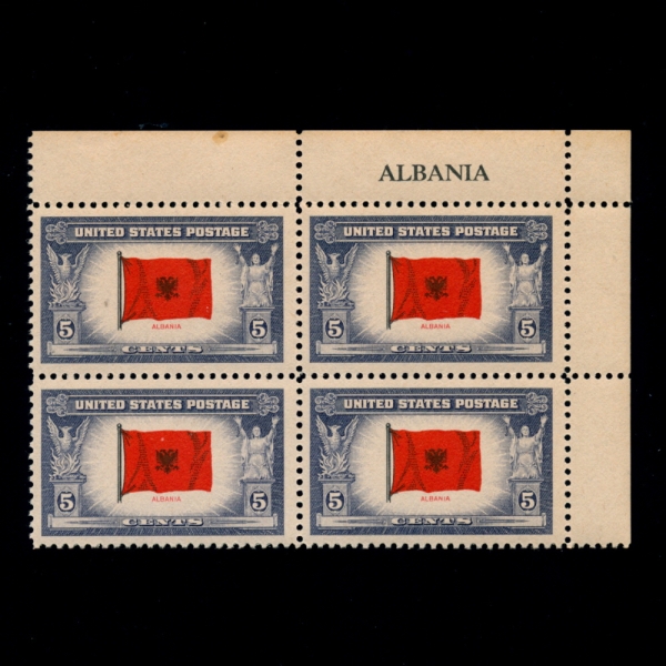 UNITED STATES(̱)-4 -#918-5C-FLAG OF ALBANIA(˹ٴϾ )-1943