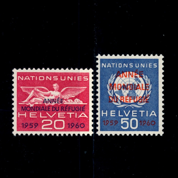 SWITZERLAND()-#7O31~2(2)-UN EMBLEM AND BUILDING,GENEVA(, û)-1960