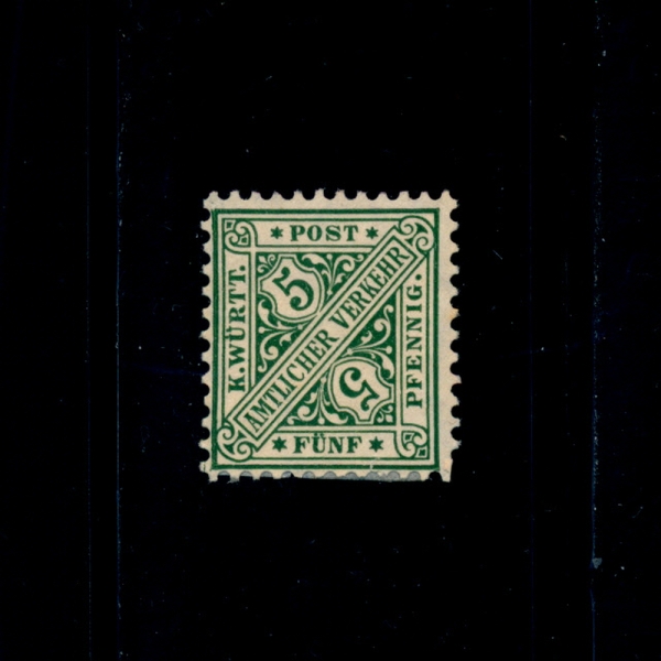 GERMAN STATES-WURTTEMBERG( -߸ۺũ)-#O97-5pf-NUMBER()-1881