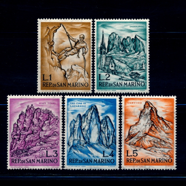 SAN MARINO(긶)-#519~23(5)-MOUNTAIN()-1962.6.14