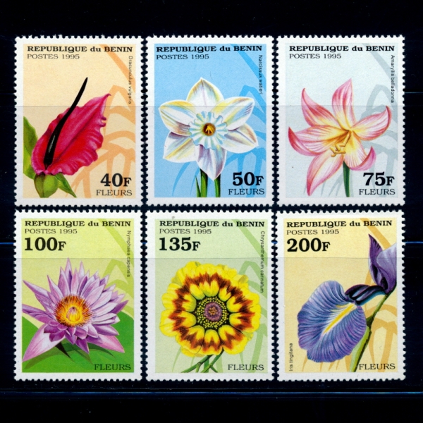 BENIN()-#768~73(6)-FLOWERS(Ĺ)-1995.10.15