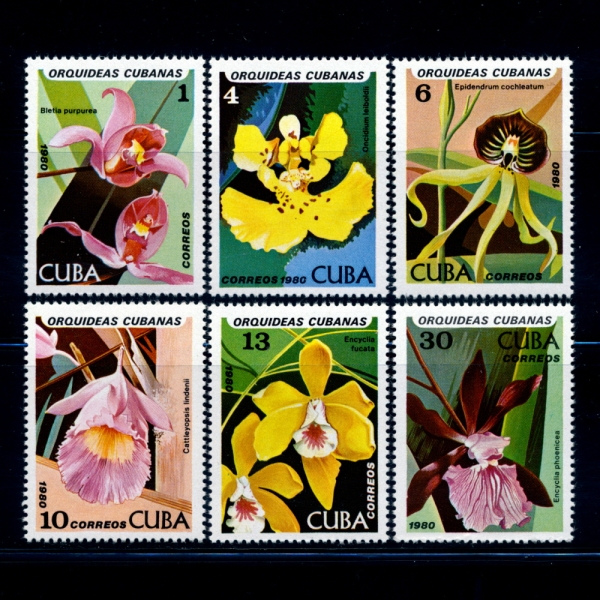 CUBA()-#2328~33(6)-ORCHIDS()-1980.5.20