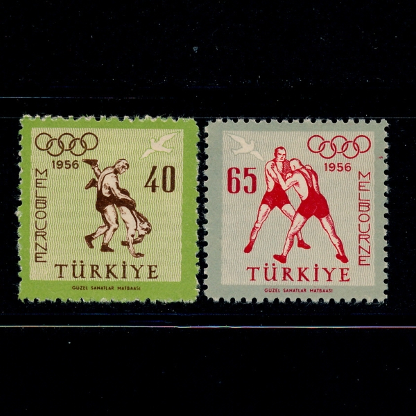 TURKEY(Ű)-#1217~8(2)-16TH OLYMPIC GAMES, MELBOURNE. 1956(16ȸ Ẹ ϰ ø 1956)-1956.12.8