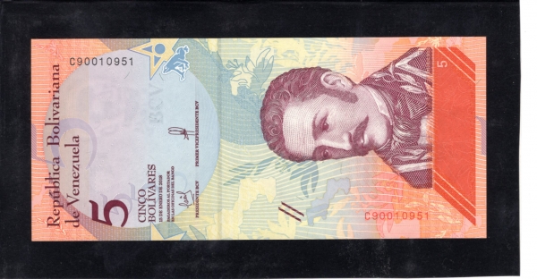 VENEZUELA-׼ȭ-JOSE FELIX RIBAS(ȣ 縯 ٽ)-5 BOLIVARES-2018