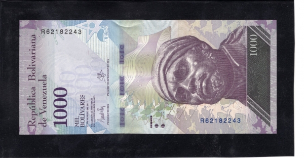 VENEZUELA-׼ȭ-P95-NEGRO PRIMERO( ޷)-1,000 BOLIVARES-2017