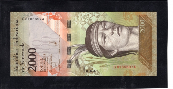 VENEZUELA-׼ȭ-P96-CACIQUE GUALCALPURO(īǪ)-2,000 BOLIVARES-2016