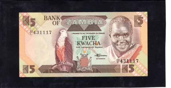 ZAMBIA--P25d-K.KAUNDA(ɳ׽ ī-)-5 KWACHA-1980