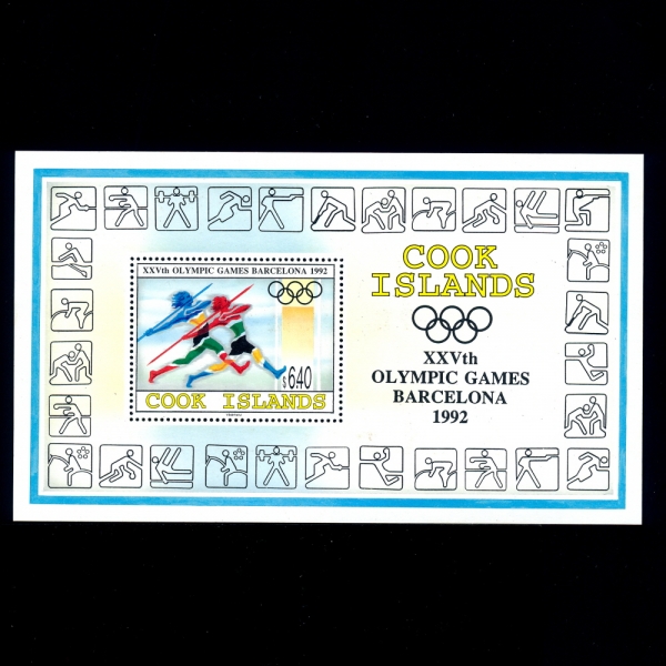 COOK ISLANDS(쿡 제도)-SOUVENIR SHEET-#1110-1992 OLYMPICS(1992 바르셀로나 올림픽)-1992.6.24일