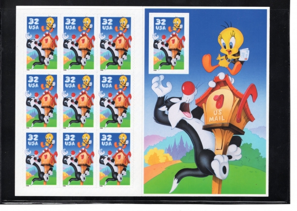 UNITED STATES(̱)-#3205-10 -SYLVESTER & TWEETY(ǺͿ ƮƼ)-1998.4.27