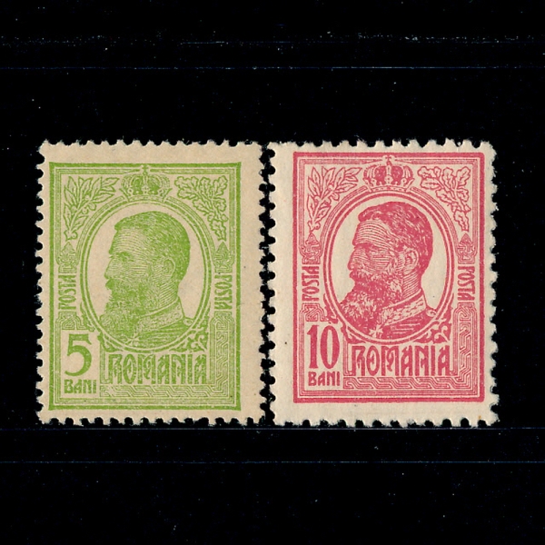  ROMANIA(縶Ͼ)-#219~20(2)-KING CAROL I(ī 1)-1909