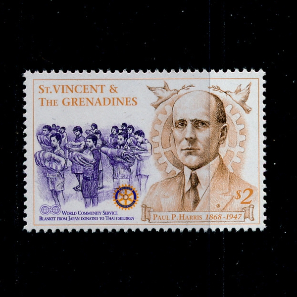 ST.VINCENT(Ʈ Ʈ)-#2438-$2-PAUL HARRIS AND ROTARY EMBLEM( ۽ ظ, Ÿ)-1997.6.3