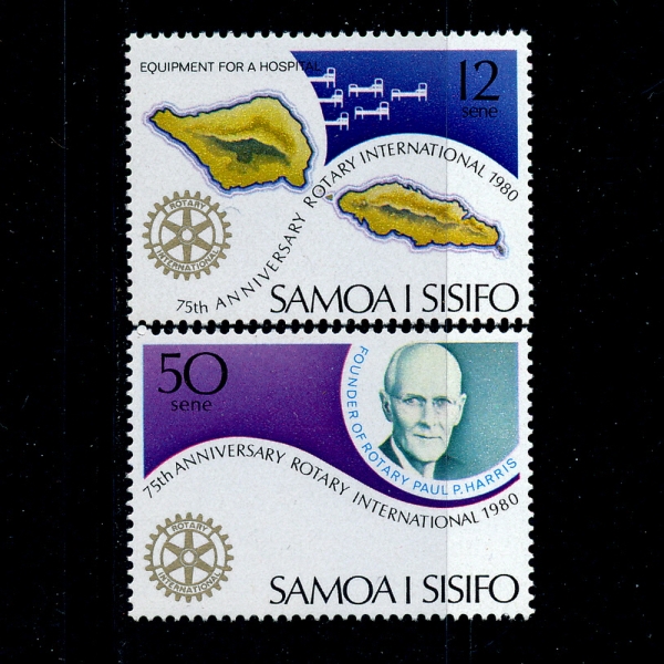 SAMOA()-#A111(2)-PAUL HARRIS AND ROTARY EMBLEM( ۽ ظ, Ÿ 75ֳ)-1980.3.26