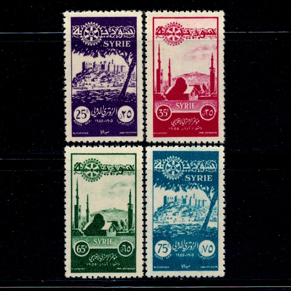 SYRIA(ø)-#C187~90(4)-ROTARY INTL. 750TH ANNIV.(Ÿ 50ֳ)-1955.3.26