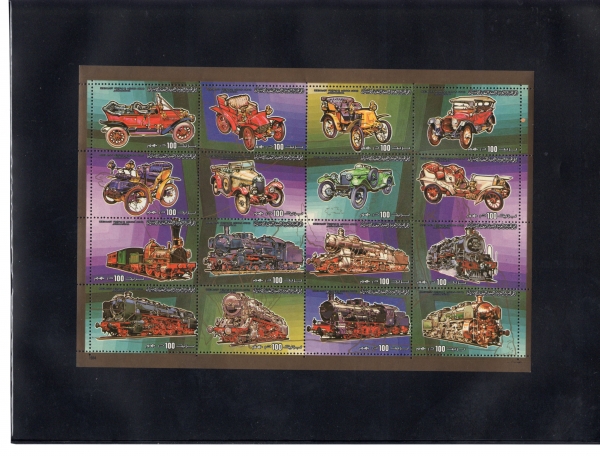 LIBYA()-SHEET-#1190a~p(16)-AUTOMOBILES LOCOMOTIVES(ڵ, )-1984.4.1