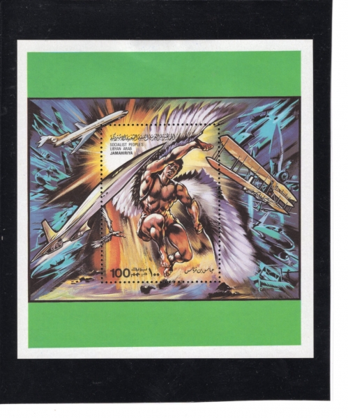 LIBYA()-SOUVENIR SHEET-#774-ICARUS FALLING(īν)-1978.12.26