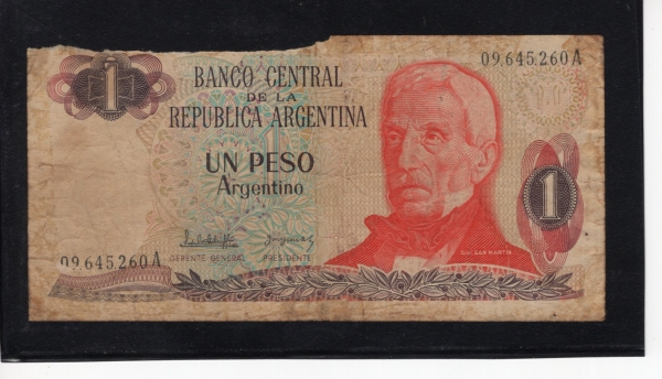 ARGENTINA-ƸƼ-#311-1 PESO ARGENTINO-GEN. JOSE DE SAN MARTIN(Ʊ⳯)-1983