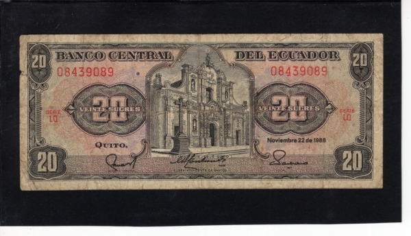 ECUADOR-���⵵��-P121A-20 SUCRES-1988��