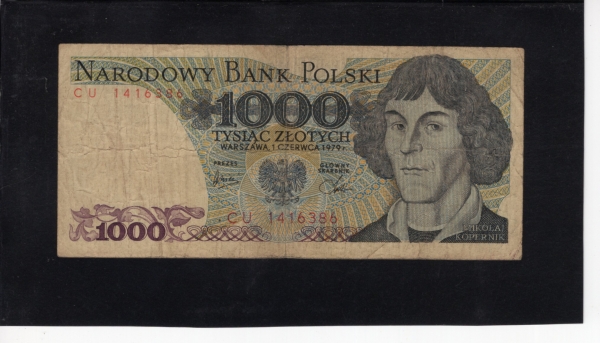POLAND--#146b-1,000 ZLOTYCH-COPERNICUS(ݶ콺 丣)-1979
