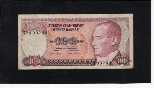 TURKEY-ƢŰ-#194-100 LIRA-KEMAL ATATURK(Ÿ ɸ ŸƢũ-)-1984