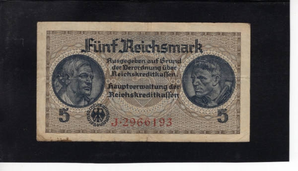 GERMANY--5 REICHSMARK-1940