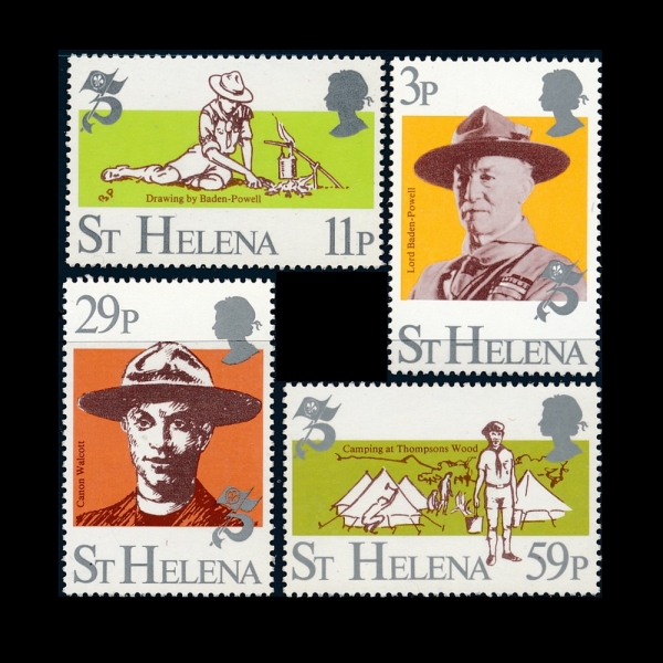 ST. HELENA(Ʈﷹ)-#378~81(4)-SCOUTING YEAR(īƮ )-1982.11.29