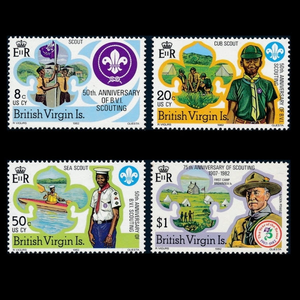 VIRGIN ISLANDS( )-#438~41(4)-SCOUTING YEAR(īƮ )-1982.11.18