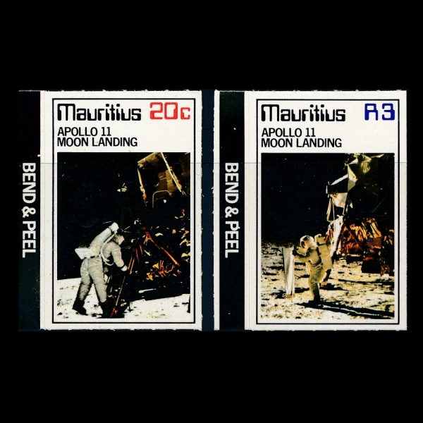 MAURITIUS(𸮼Ž)-#483a~b(2)-10TH ANNIV. OF APOLLO 11 MOON LANDING( 11ȣ  10ֳ)-1979.7.20