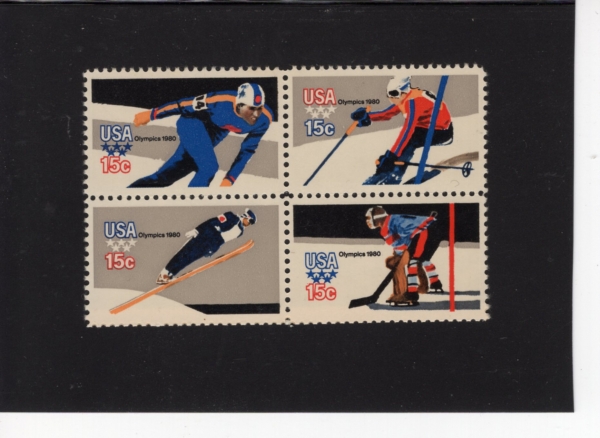 UNITED STATES(̱)-#1795~8(4)-13TH WINTER OLYMPIC GAMES, N. Y.( ø)-1980.2.1