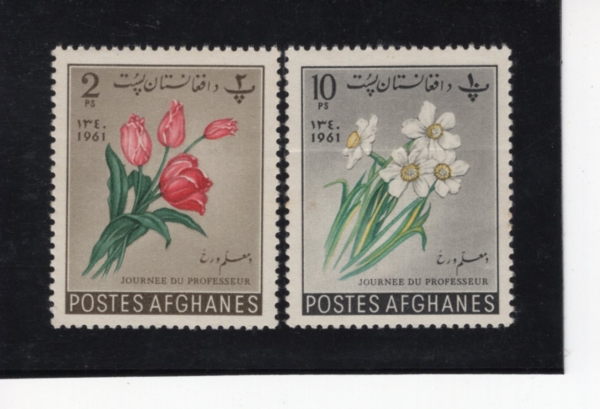 AFGHANISTAN(Ͻź)-#A186(2)-TULIPS AND NARCISSUS(ƫ, ȭ)-1961.10.26