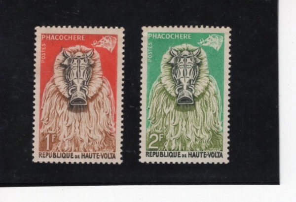 BURKINA FASO(θŰļ)-#74~5(2)-WART HOG MASK AND WART HOG(, )-1960