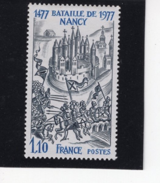 FRANCE()-#1552-1.10fr-BATTLE OF NANCY( )-1977.6.25