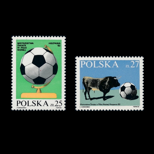 POLAND()-#2521~2(2)-1982 WORLD CUP SOCCER CHAMPIONSHIPS, SPAIN(1982 FIFA , )-1982.5.28