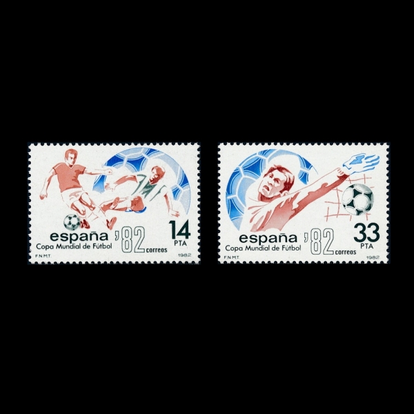 SPAIN()-ֱ-#2293~4(2)-1982 WORLD CUP SOCCER CHAMPIONSHIPS, SPAIN(1982 FIFA , )-1982.6.13