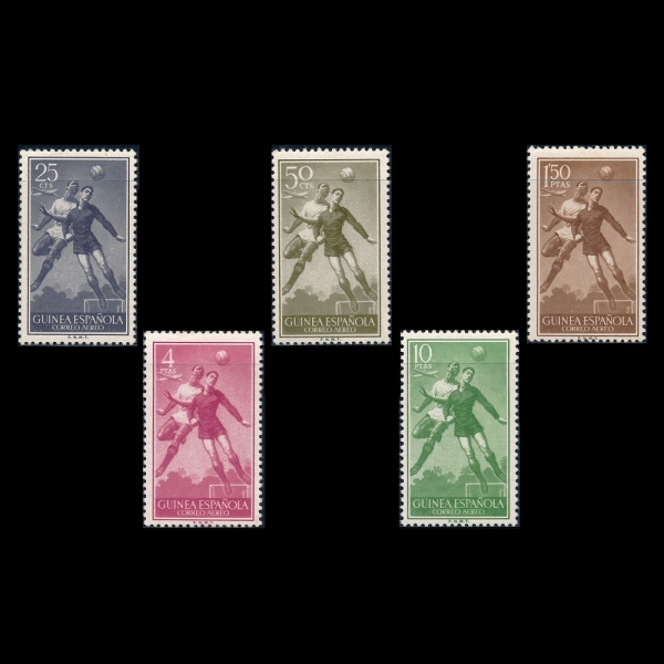 SPANISH GUINEA(η )-#C15~9(5)-SOCCER PLAYERS(౸ )-1955~56