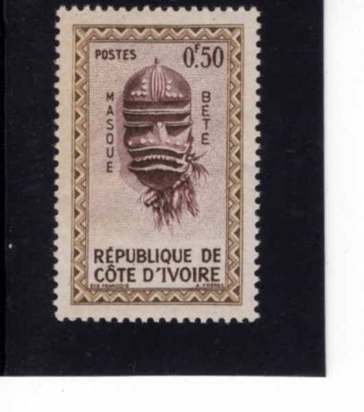 IVORY COAST(ƮξƸ)-#171-50c-BETE MASK( )-1960
