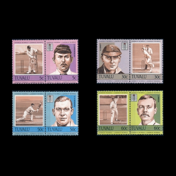 TUVALU(߷)-PAIR-#259~62(4)-CRICKET PLAYERS(ũ)-1984.11.5