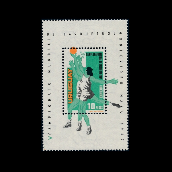 TUVALU(߷)-SOUVENIR SHEET-#C318-10p-BASKETBALL GAMES()-1967.6.9