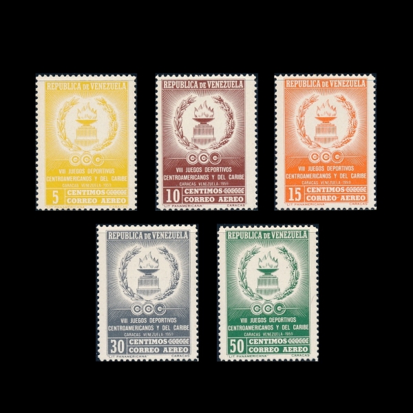 VENEZUELA(׼)-#C701~5(5)-8TH CENTRAL AMERICAN AND CARIBBEAN GAMES, CARACAS(8ȸ ߾ӾƸ޸ī  ī )-1959.3.10