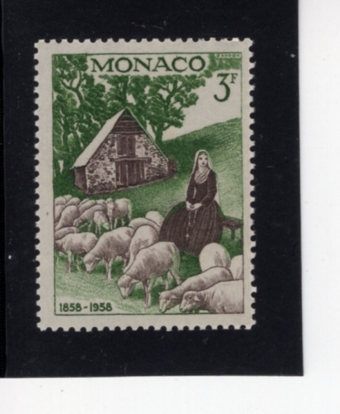 MONACO()-#414-3fr-SHEPHERDESS BERNADETTE AT BARTRES(  )-1958.5.15