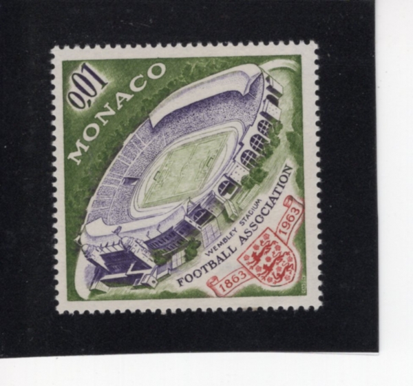 MONACO()-#553-1c-WEMBLEY STADIUM AND BRITISH FOOTBALL ASSOCIATION EMBLEM( Ÿ)-1963.12.12