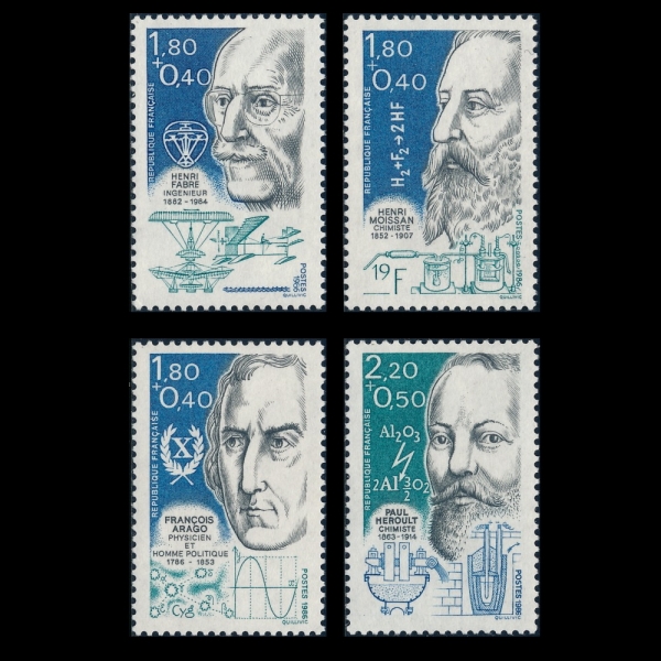 FRANCE()-#B575~8(4)-FAMOUS MEN()-1986.2.22